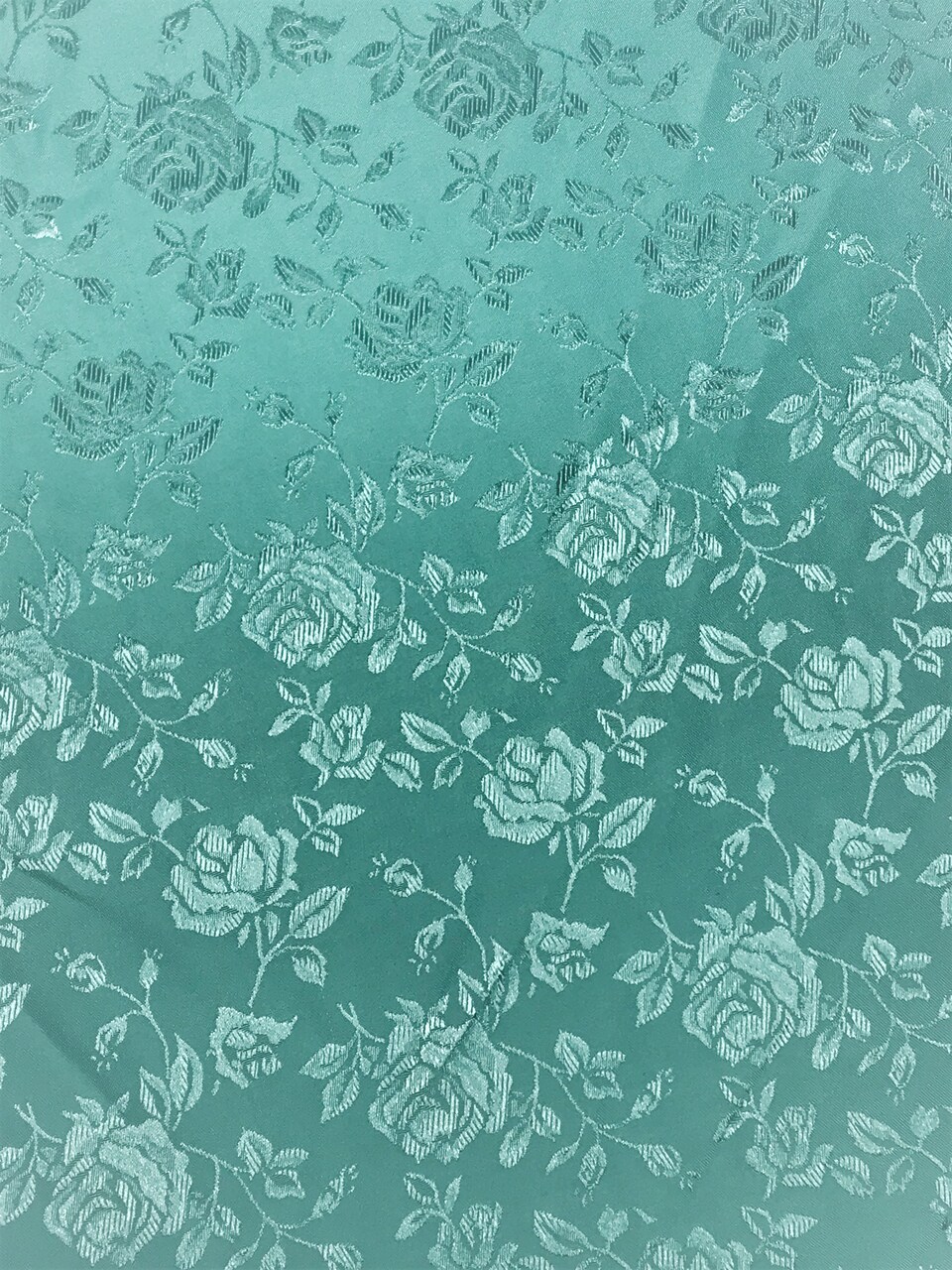 1 Yard Aqua Reversible Jacquard Satin Fabric for Drapes Clothing Tablecloth Crafts 58/60 Inches Width